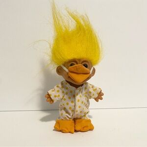 Vintage Russ Troll Figure My Lucky Duck w Bill Costume Halloween Doll 5” Toy